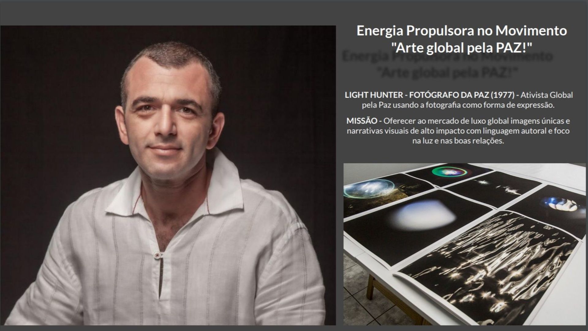 Foto do Sobre de Luiz Todeschi Photography - fineart, documental and expressive narratives